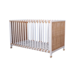 Nemo Evolutive Bett aus Rattan 60 x 120 - Neige