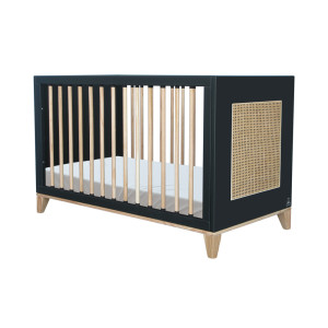 Nami Evolutive Bett Rattan 60 x 120 - Onyx