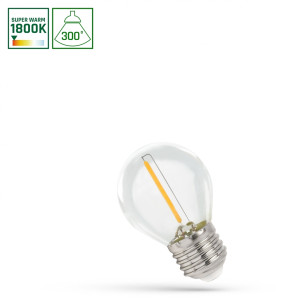 Led Kugel E27 230 V 1 W Cog 1800 K Klares Spektrum