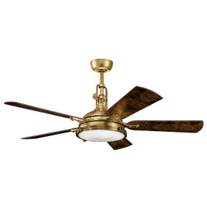 Hatteras Bay - Ventilator 56 Zoll / 142 - poliertes antikes Messing
