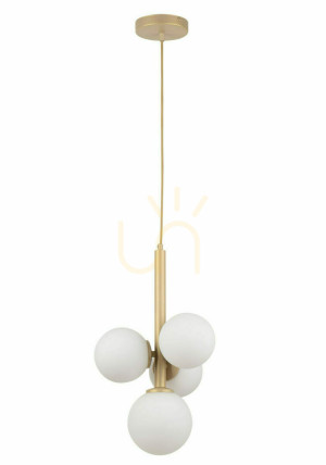 Pendelleuchte Sigma Perla 4 Goldbeige 33606