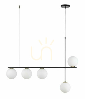 Pendelleuchte Sigma Silia 5-flammig schwarz G9 33694