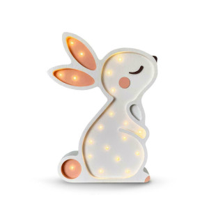 Lampe für Kinderzimmer weiß Hase - handgefertigt