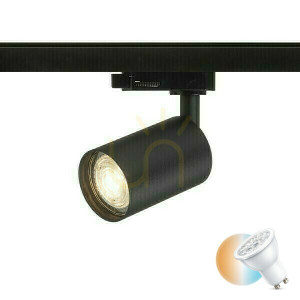 Dude Spotlight für 3 Phasen. Schiene Schwarz 230 V Led Gu10 9 W.