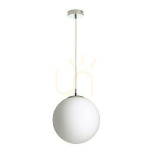 Luna 30 Opal Glas/Chrom Pendelleuchte 230 V Led E27 15 W.