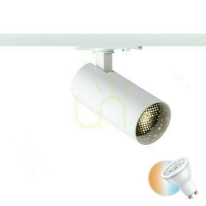 Forza Strahler für 1 Phase Schiene Weiß 230 V Led Gu10 10 W.