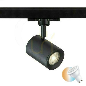 Cadenza Strahler für 3-Phasen-Schiene Schwarz 230 V Led Gu10 10 Watt.