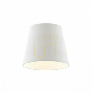 Schirm, Lampenschirm Nizza 18/15 Polycotton Weiß/Weiß Pvc Max. 28 W