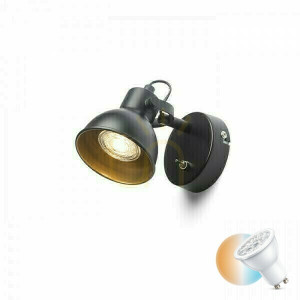Rosita I Wandleuchte Schwarz/Gold 230 V Led Gu10 9 W.