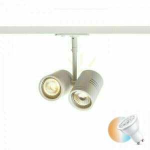 Beeba Ii Strahler für 1 Phase Schiene Weiß 230 V Gu10 2x35 W.
