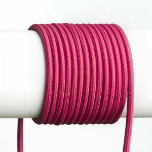 Lampenschirm Zubehör Fit 3x0.75 Textilkabel 1 Mb Fuchsia