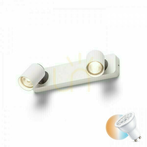 Dugme Ii Anbaulampe Weiß/Antrazit 230 V Gu10 2x35 W.