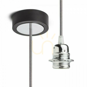 Lampenschirm, Hex Lampenschirm Hängeset Cp+C/Bk+Cho+Chp1 230 V E27 28 W.
