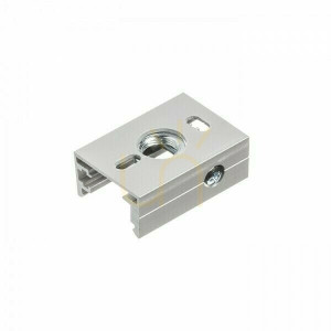 Eutrac Lichtschienenadapter für 3-Phasen-Silbergrauschiene.