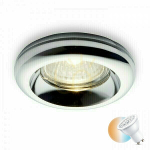 Einbauleuchte Esta R Chrom 230 V Gu10 50 W.