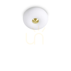 Plafond Ideallux Arizona PL2 weiß Glas GX53 2-flammig 30 cm 214498
