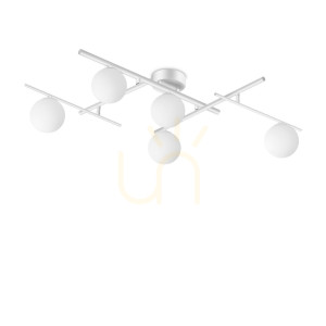 Plafond Ideallux Atlas PL5 Bianco weiß 5-flammig G9 328225