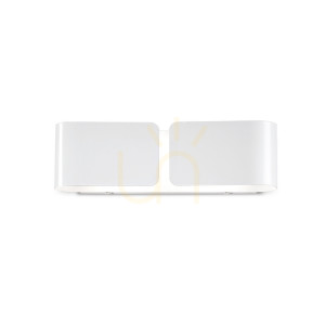 Wandleuchte Ideallux Clip AP2 Small Bianco weiß 2-flammig Metall E27 014166