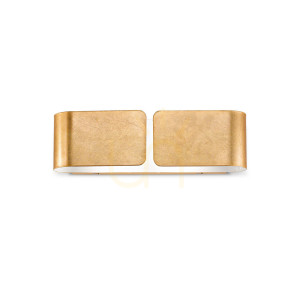 Wandleuchte Ideallux Clip AP2 Small Oro Gold 2-flammig E27 088266