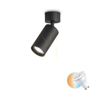 Plafond Ideallux Dynamite PL1 Nero schwarz GU10 231471