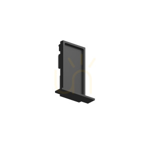 Endkappe Ideallux EGO recessed trim ohne Loch schwarz Aluminium 320519
