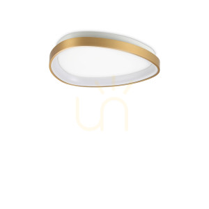 Plafond Ideallux Gemini D42 LED 24W 3000K Messing 328034