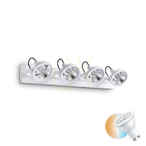 Plafond Ideallux GLIM PL4 BIANCO weiß 4xGU10 200217