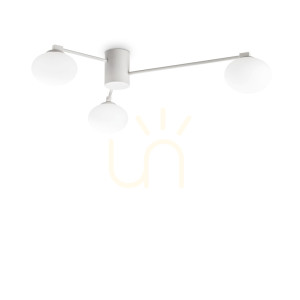 Plafond Ideallux Hermes PL3 D90 Bianco weiß 3xG9 322674