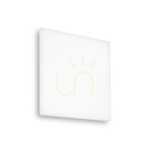 Außen Deckenleuchte Ideallux MIB PL SQUARE weiß LED 3000K 30cm 18W 269122
