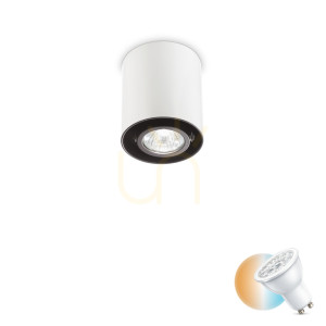 Plafond Ideallux Mood PL1 D09 Round schwarz GU10 140841