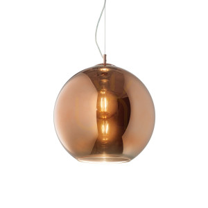 Pendelleuchte Ideallux Nemo SP1 D40 Kupfer Glas E27 111919
