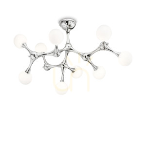 Plafond Ideallux Nodi PL9 Chrom 9-flammig G9 83 cm 133393