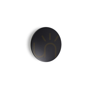 Außenwandleuchte Ideallux Punto AP D30 schwarz LED 16W 3000K 328577
