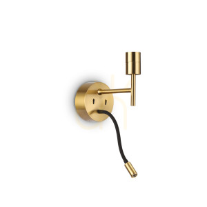 Wandleuchte Ideallux SET UP MAP2 259857 Messing gebürstet 2-flammig