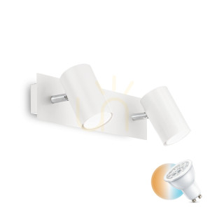Wandleuchte Ideallux Spot AP2 Bianco weiß Metall GU10 2-flammig 156736