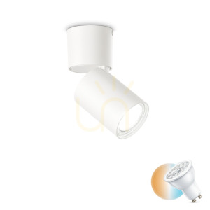 Plafond Ideallux TOBY PL1 BIANCO weiß GU10 1-flammig Metall 271538