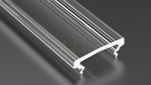 Lampenschirm für LED-Profil LUMINES HIGH PMMA transparent 1 m