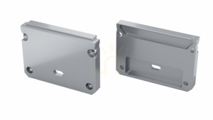 ALU-Blindstopfen für LUMINES ILEDO LED-Profil silber mit Loch