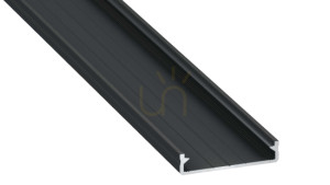 LED-Profil LUMINES Typ SOLIS schwarz eloxiert 1 m