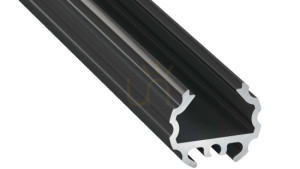 LED-Profil LUMINES Typ Mico schwarz eloxiert 1 m