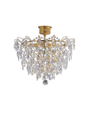 Kronleuchter Markslojd Rosendal 100510 Gold Kristall 4-flammig E14 48 cm