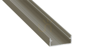 LED-Profil LUMINES Typ DUAL inox eloxiert 2 m