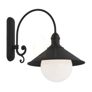 Wandlampe außen ARGON ERBA BIS schwarz E27 IP44 3286