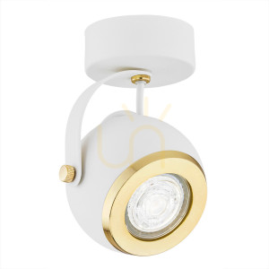 Plafond Argon KOS Plus Weiß Messing GU10 IP20 4901