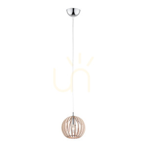 Pendelleuchte Argon Portoryko 3678 Holz Chrom E14