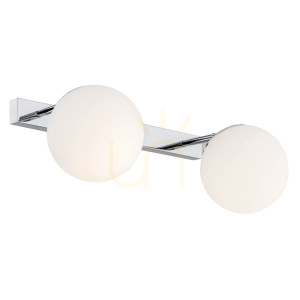 Wandleuchte ARGON SATELITE 840 2xE27 IP44 Weiß Chrom Glas
