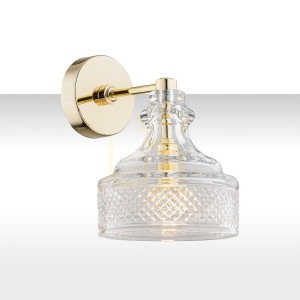 Wandleuchte ARGON CRUZ 4199 transparent Kristall Messing E14 IP20