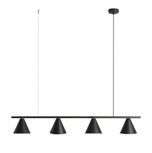 Pendelleuchte Aldex Form 4 Schwarz Metall 4-flammig LED 1108L1