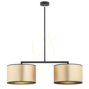 Pendelleuchte Argon Karin 2xE27 Schwarz Gold 898
