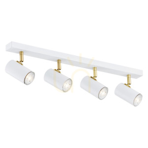 Plafond Argon Lagos 4x GU10 Weiß Matt Messing 1689